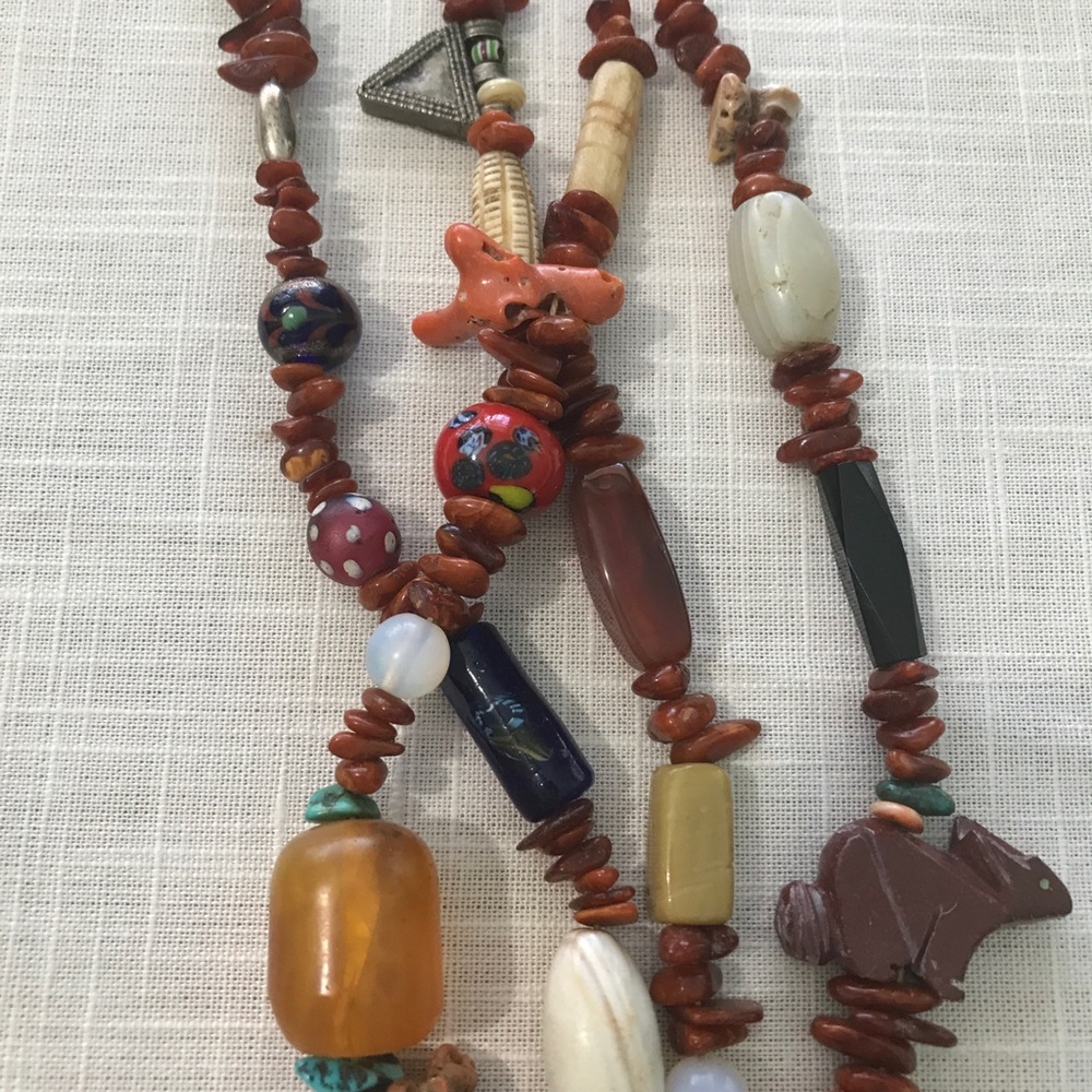 Santo Domingo Amazing 4 strand Fetish Coral Turquoise Necklace - Picture 7 of 8